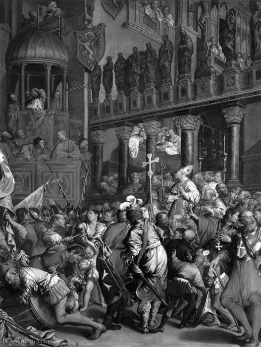 Doge Enrico Dandolo And The Captains Of The Crusade Swearing Their Oath In Saint Mark's Basilica In Venice.2 — Jean Leclerc