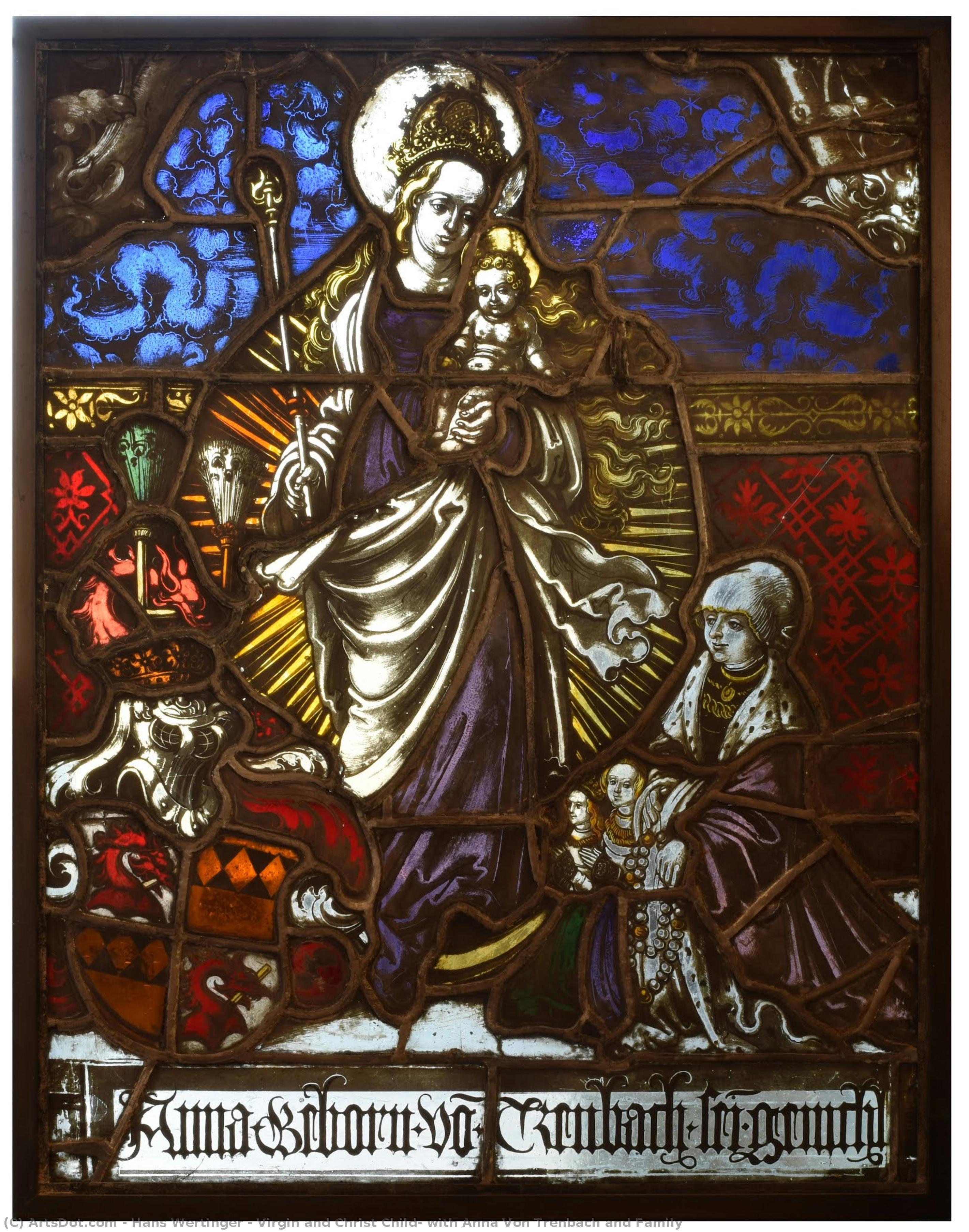 Virgin And Christ Child, With Anna Von Trenbach And Family — Hans Wertinger