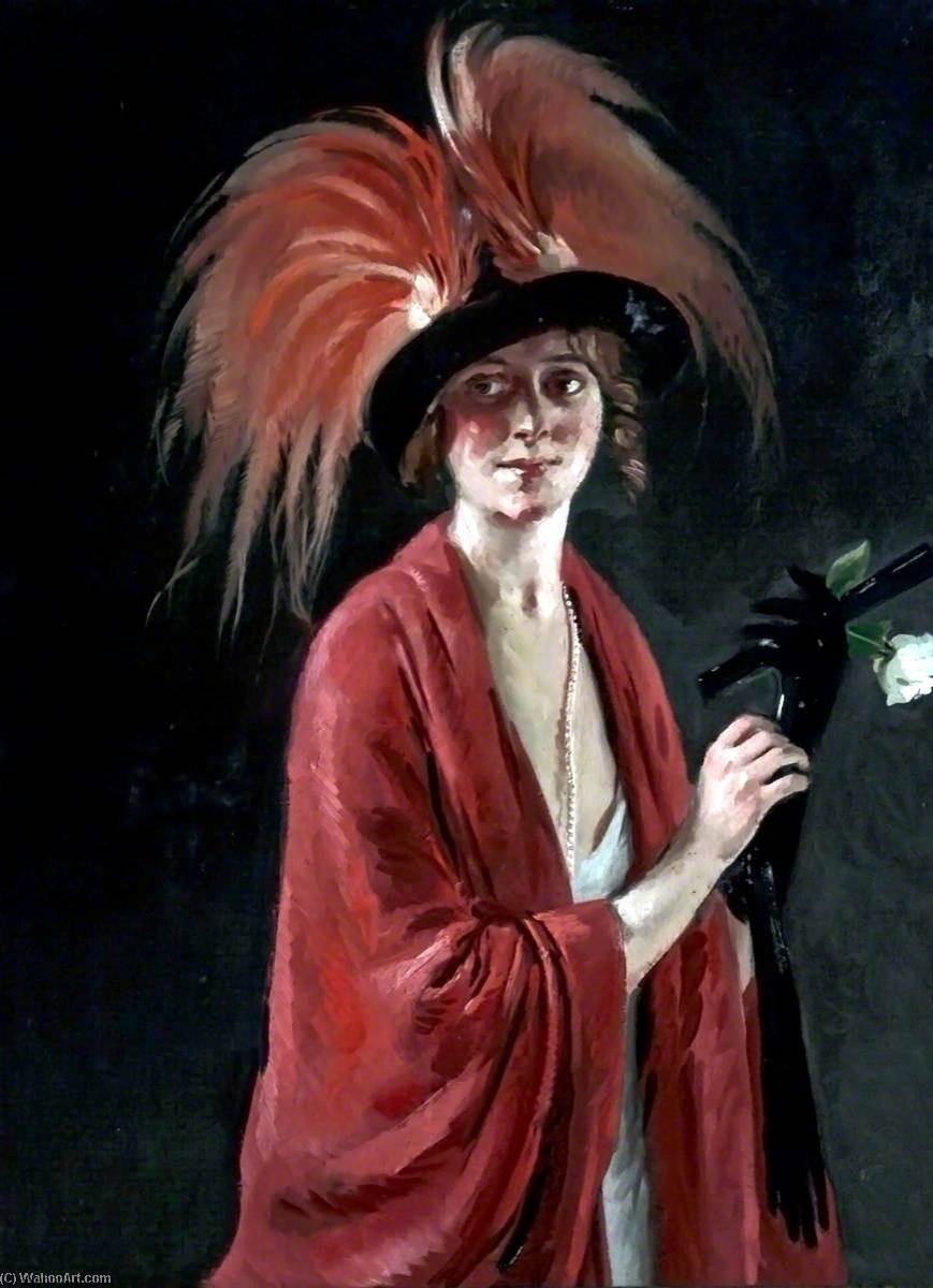 Paradise Plumes And Red Shawl — William Bruce Ellis Ranken