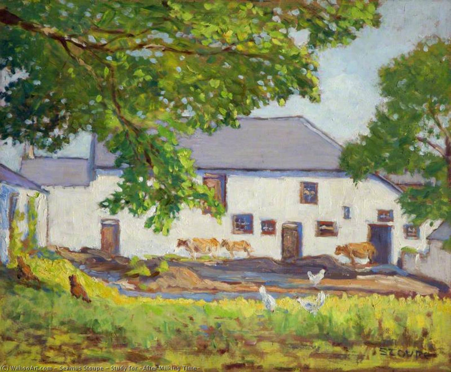 Study For 'after Milking Time' — Seamus Stoupe