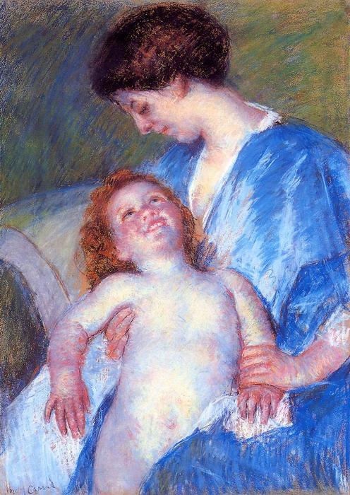 Baby Smiling Up At Her Mother — Mary Stevenson Cassatt