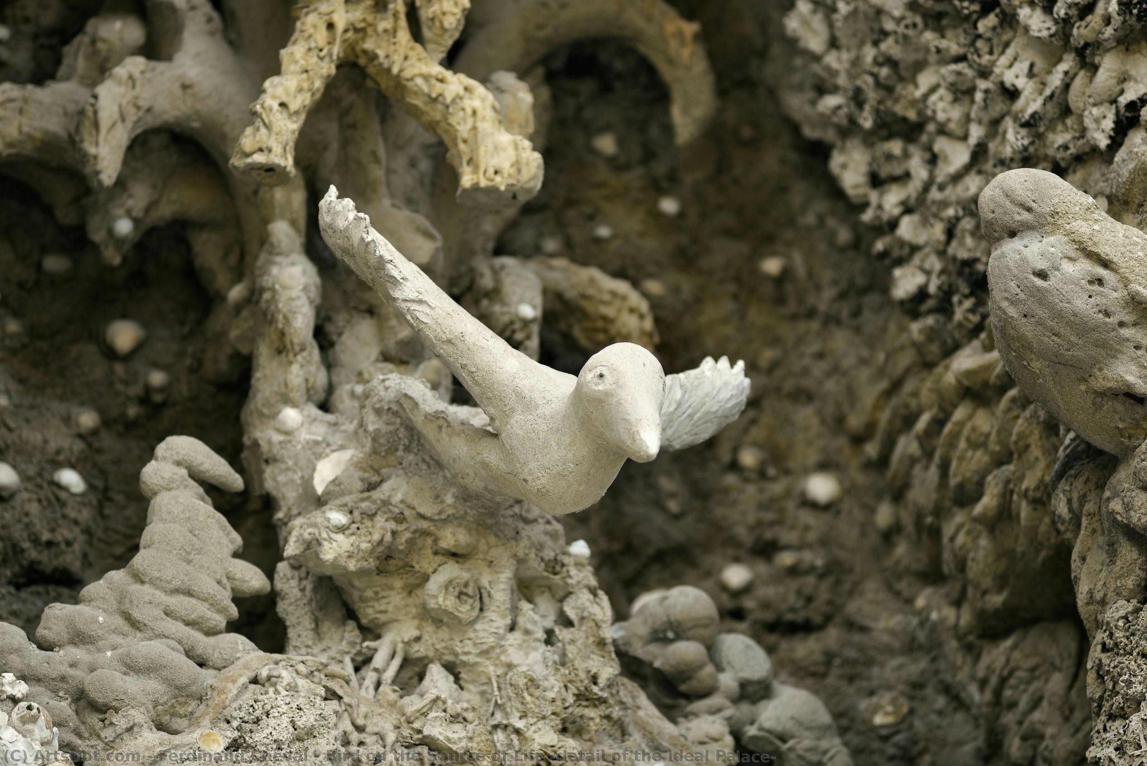 Bird On The Source Of Life (detail Of The Ideal Palace) — Ferdinand Cheval
