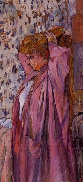 The Madame Redoing Her Bun 1 — Henri De Toulouse-lautrec