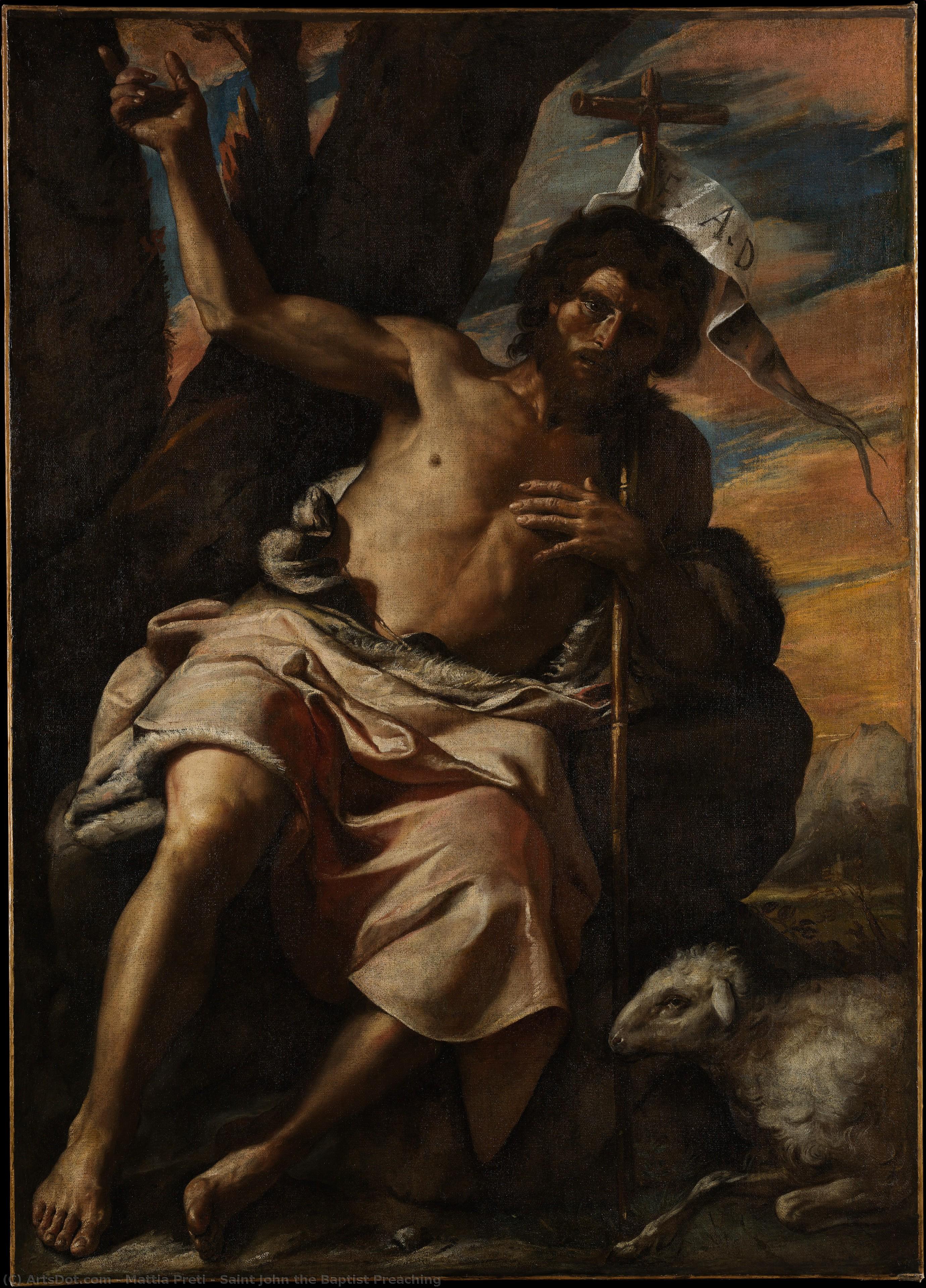 Saint John The Baptist Preaching — マッティア・プレティ