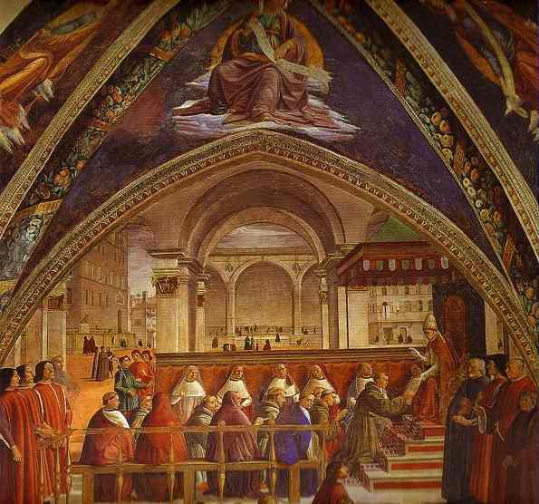 The Confirmation Of The Rule Of The Order Of St. Francis By Pope Honorius Iii — Domenico Ghirlandaio
