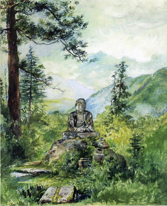 Statue Of Oya-jizo At Kamanga-fuchi, Nikko. Afternoon — John La Farge