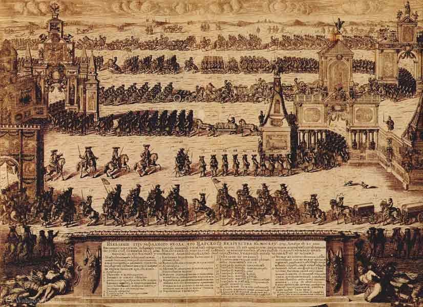 The Grand Entry Of Russian Troops In Moscow After The Victory At Poltava — Aleksey Fyodorovich Zubov