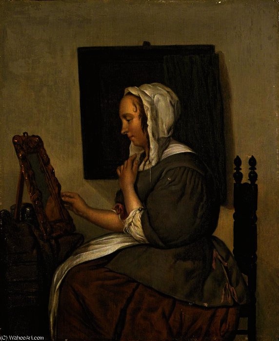 Young Woman At Her Toilet — Gabriel Metsu