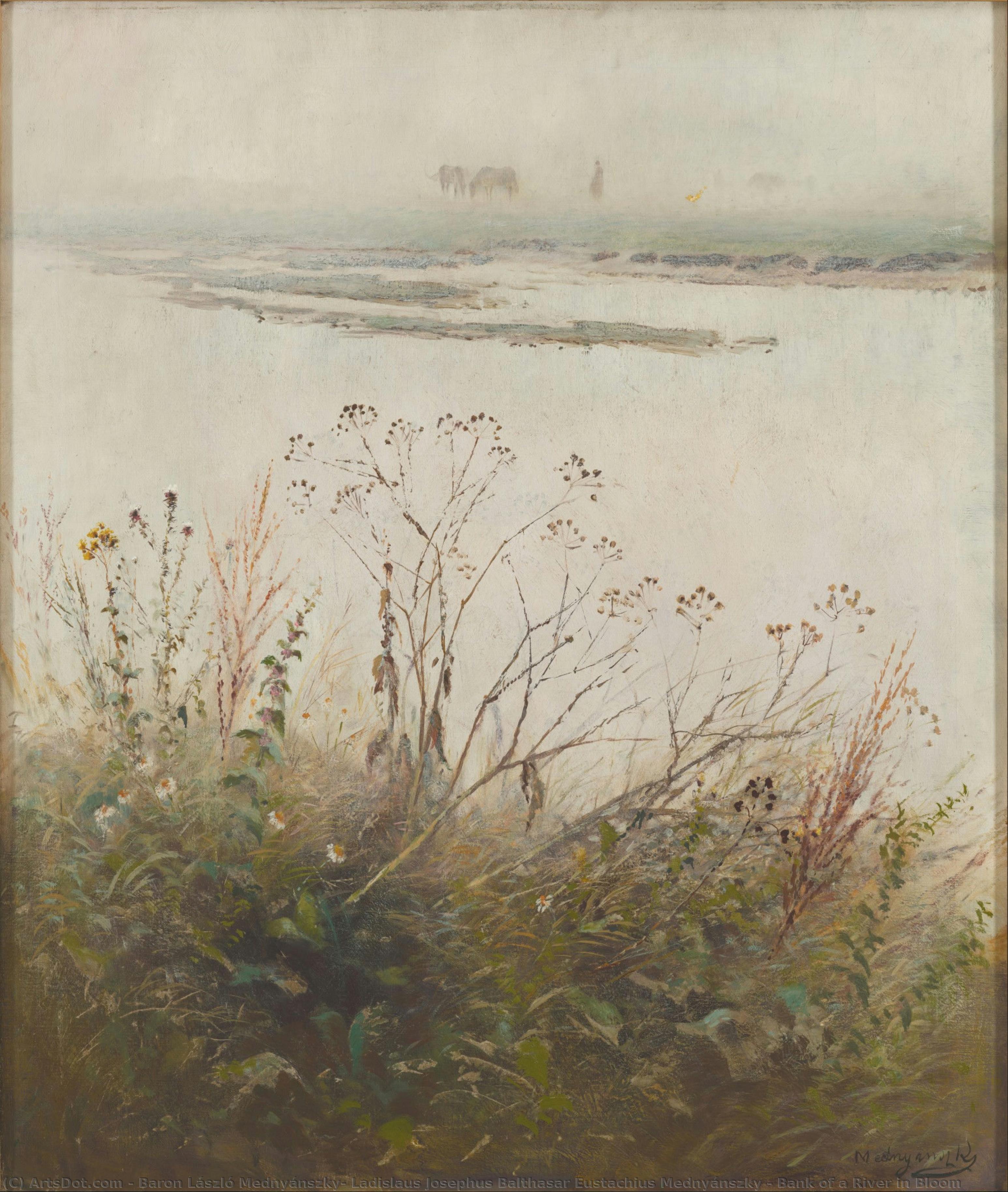 Bank Of A River In Bloom — Baron László Mednyánszky, Ladislaus Josephus Balthasar Eustachius Mednyánszky
