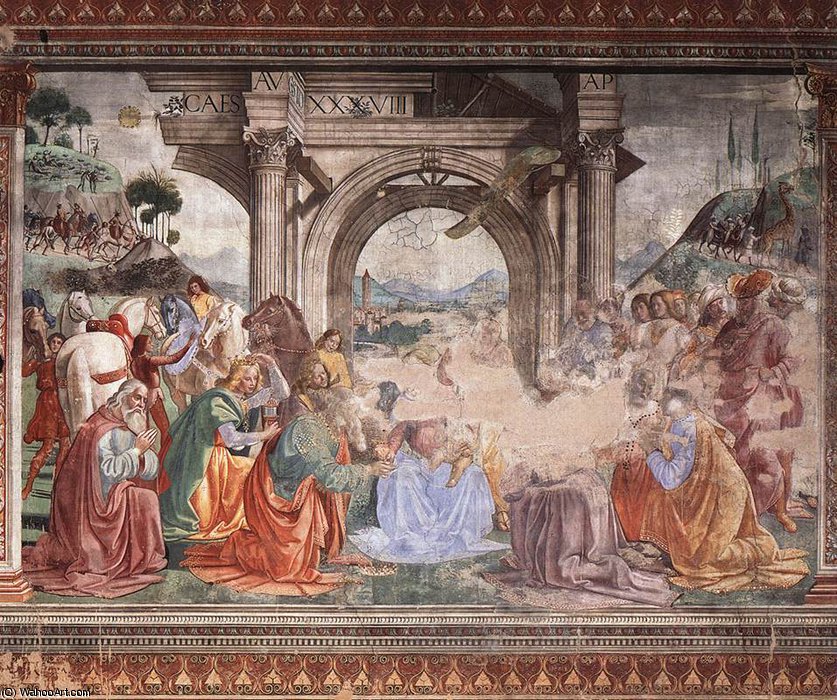 1.leftt Wall - Adoration Of The Magi — Domenico Ghirlandaio