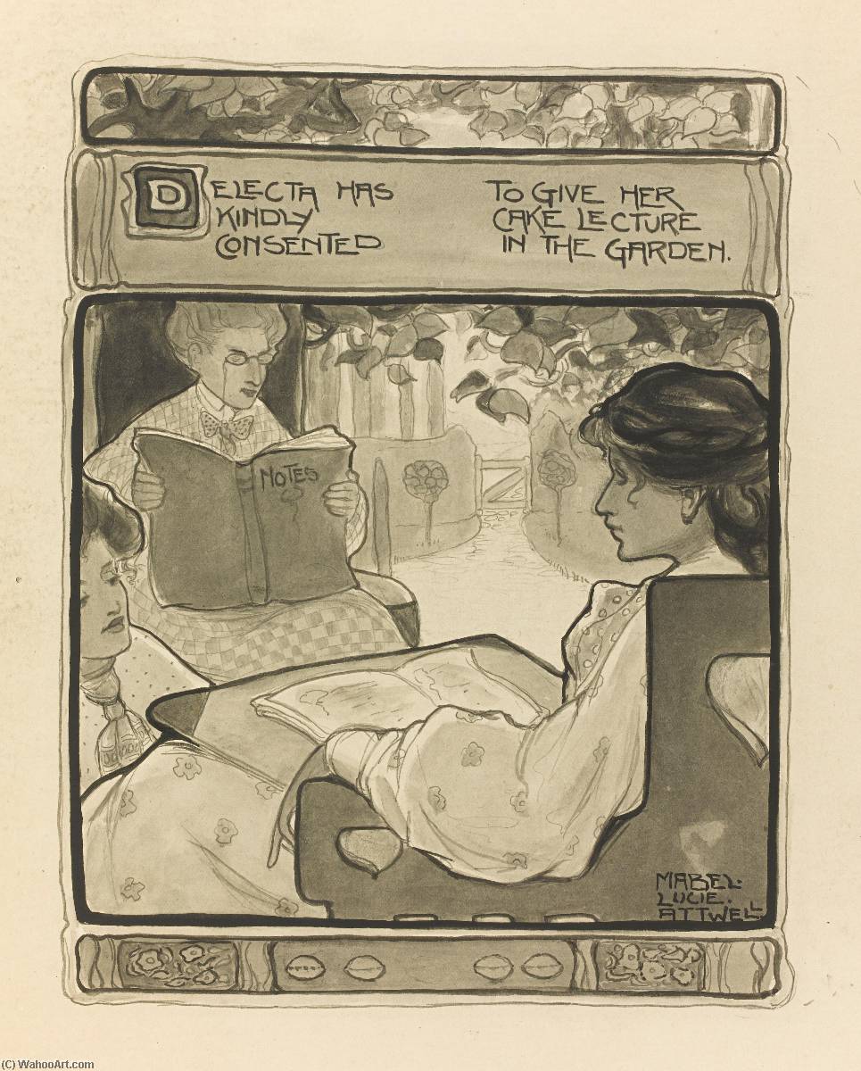 Delecta Has Kindly Consented To Give Her Cake Lecture In The Garden — Mabel Lucie Attwell