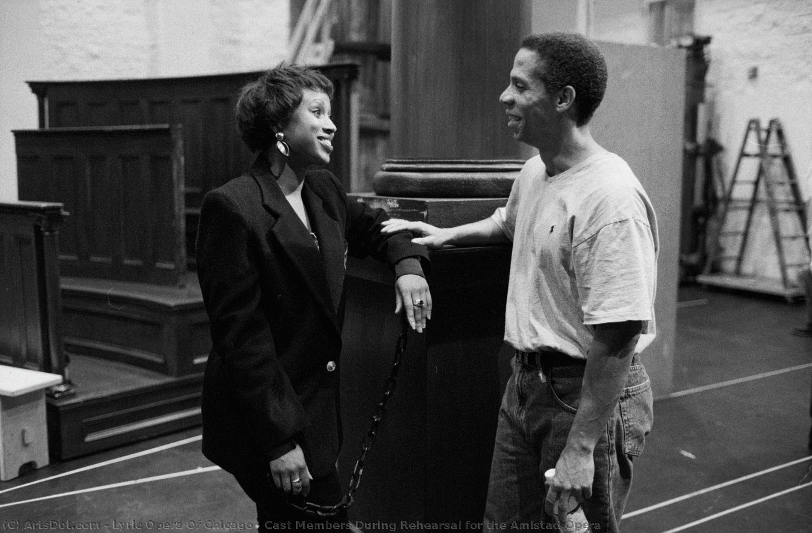 Cast Members During Rehearsal For The Amistad Opera — Lyric Opera Of Chicago