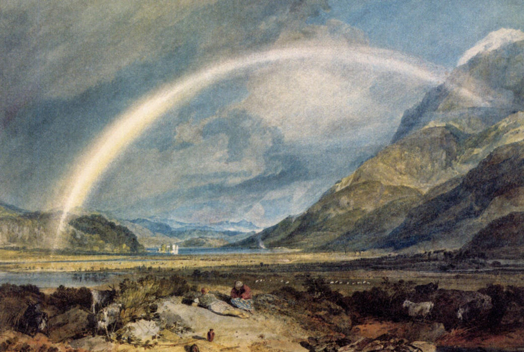 Kilchern Castle, With The Cruchan Ben Mountains, Scotland Noon — Joseph Mallord William Turner