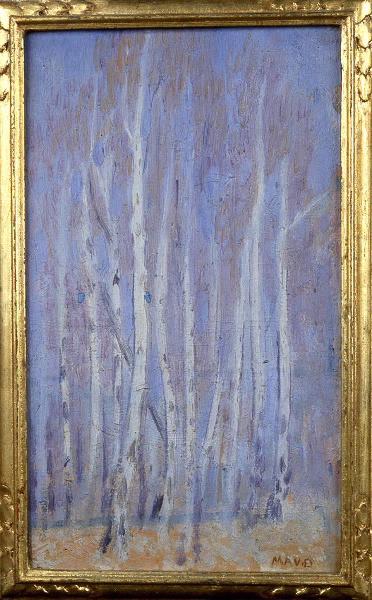 Bouleaux Sur Fond De Ciel Bleu (etude Pour La Légende De Saint Hubert) — Denis Maurice