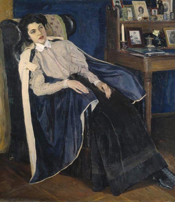 Portrait Of O. M. Nesterova, The Artist's Daughter — Mikhail Nesterov