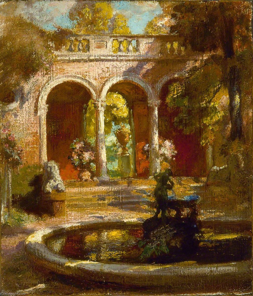 In The Borghese Gardens — Charles Hodge Mackie