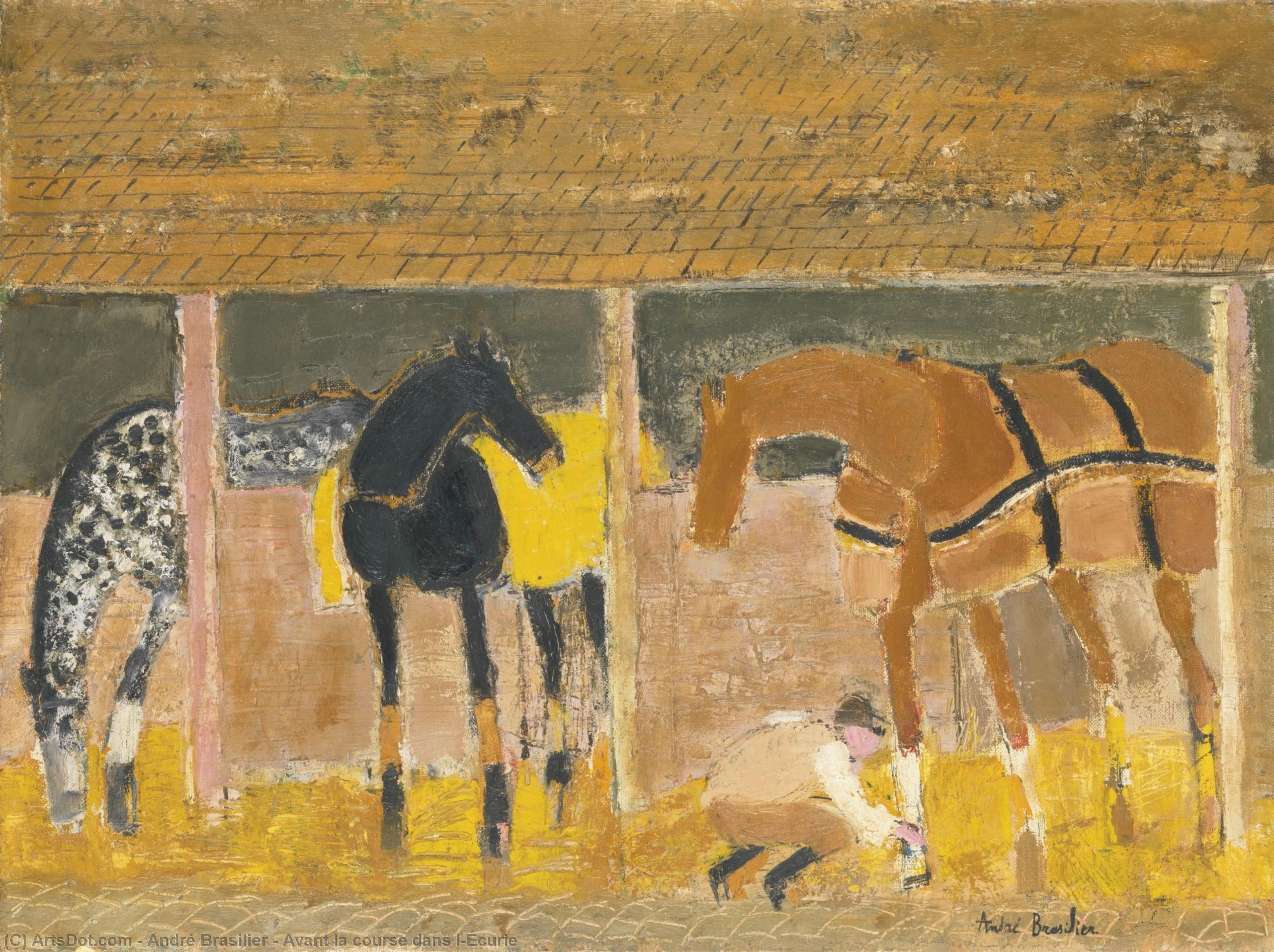 Avant La Course Dans L'écurie — André Brasilier