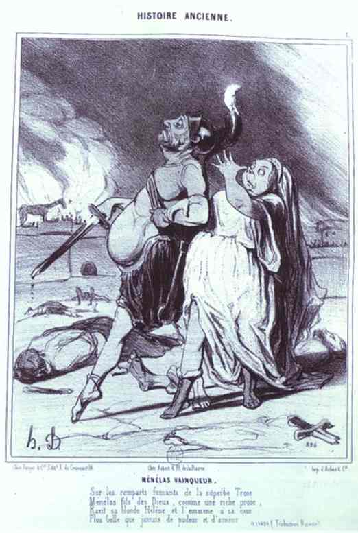Ancient History Series - Menelas The Victor — Honoré Daumier
