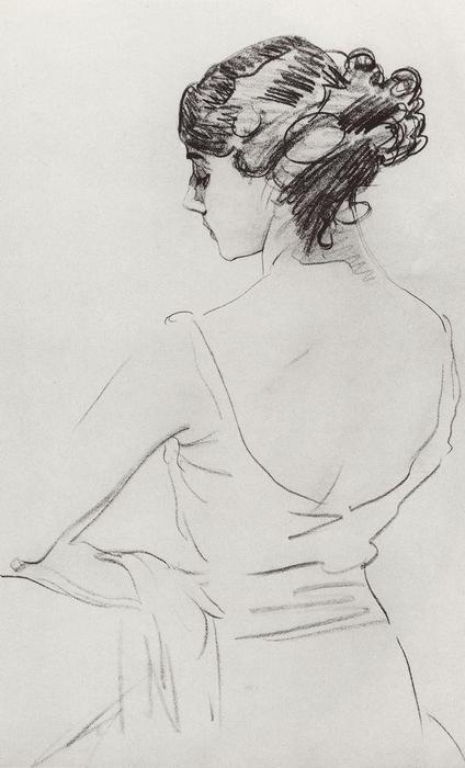Portrait Of Ballet Dancer T. Karsavina — Valentin Alexandrovich Serov