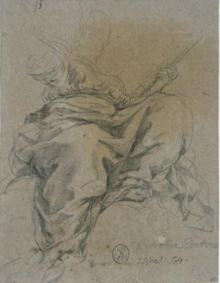 Study Of A Draped Female Figure. Divine Providence — Pietro Da Cortona