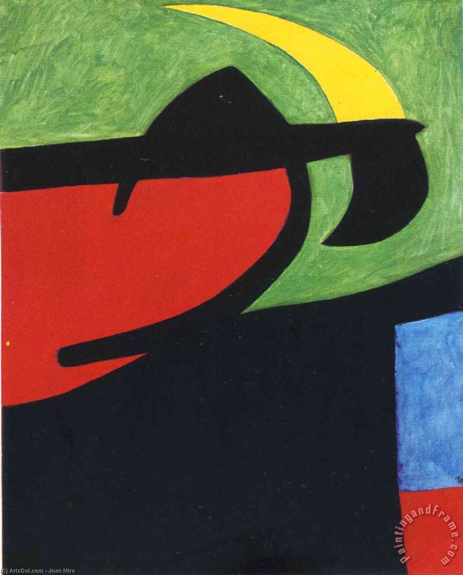 Campesino Catalán A La Luz De La Luna — Joan Miró