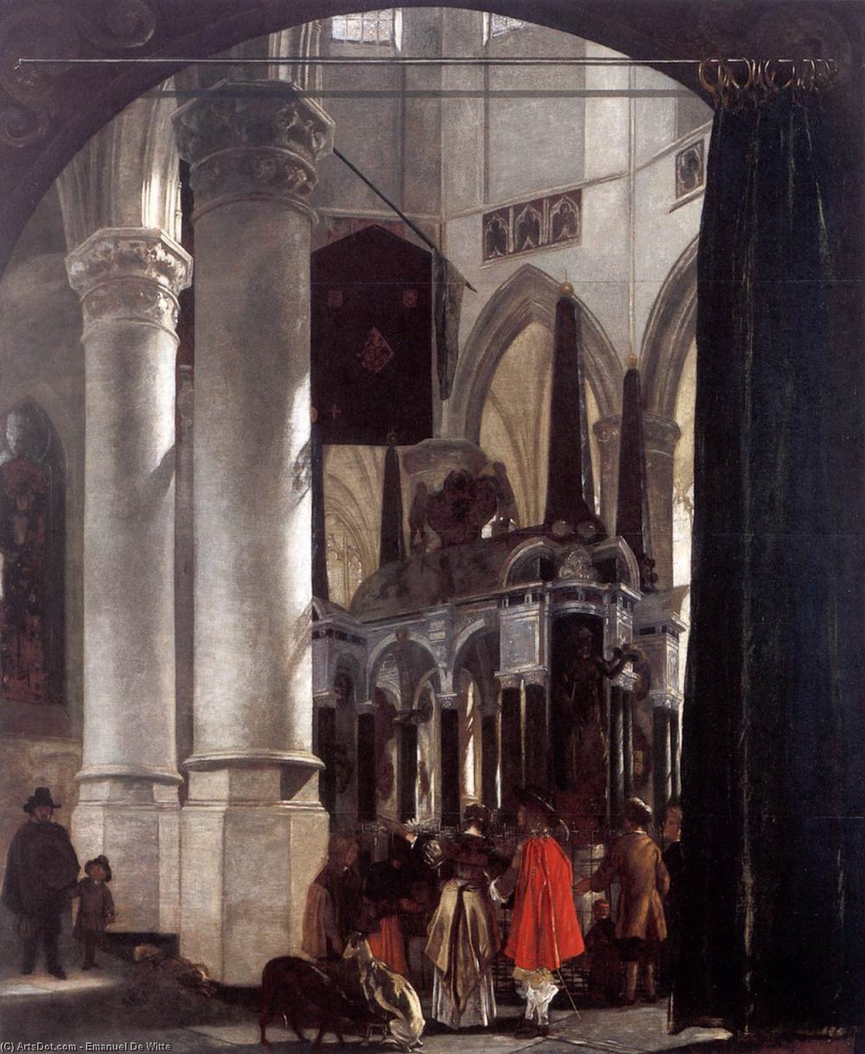 The Nieuwe Kerk In Delft With The Tomb Of William The Silent — Emanuel De Witte