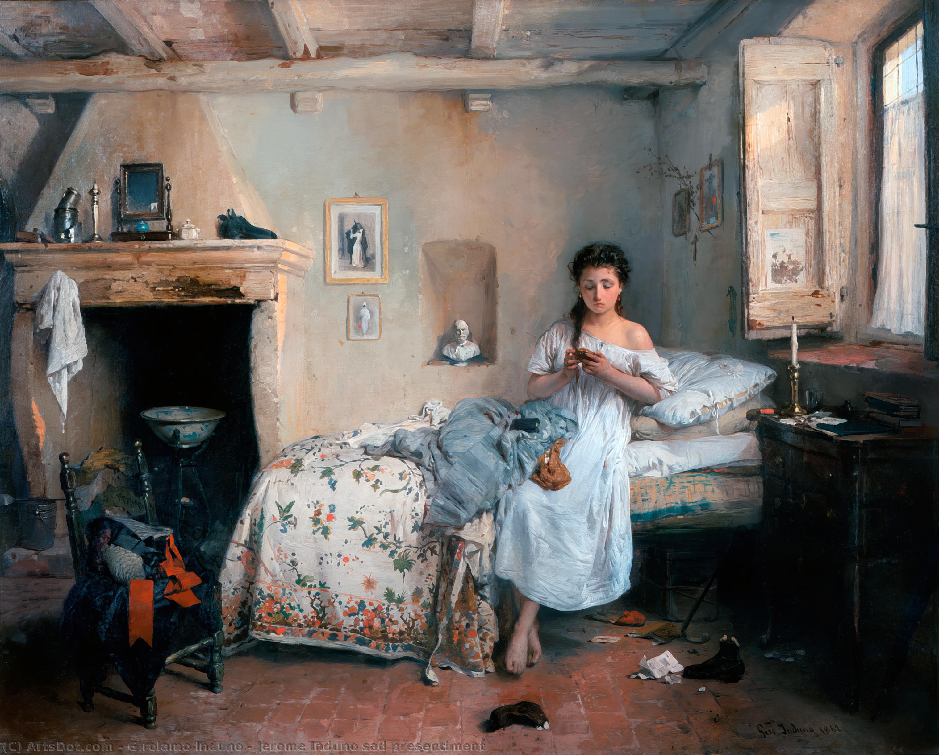 Jerome Induno Sad Presentiment — Girolamo Induno