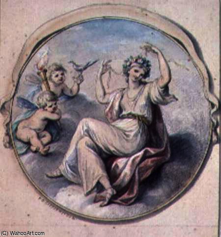 Venus Binding Her Hair With A Garland, Attended By Cupids — Giovanni Battista Cipriani