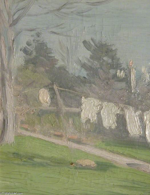 Garden Scene With Clothes Drying On A Line — John Duncan Fergusson