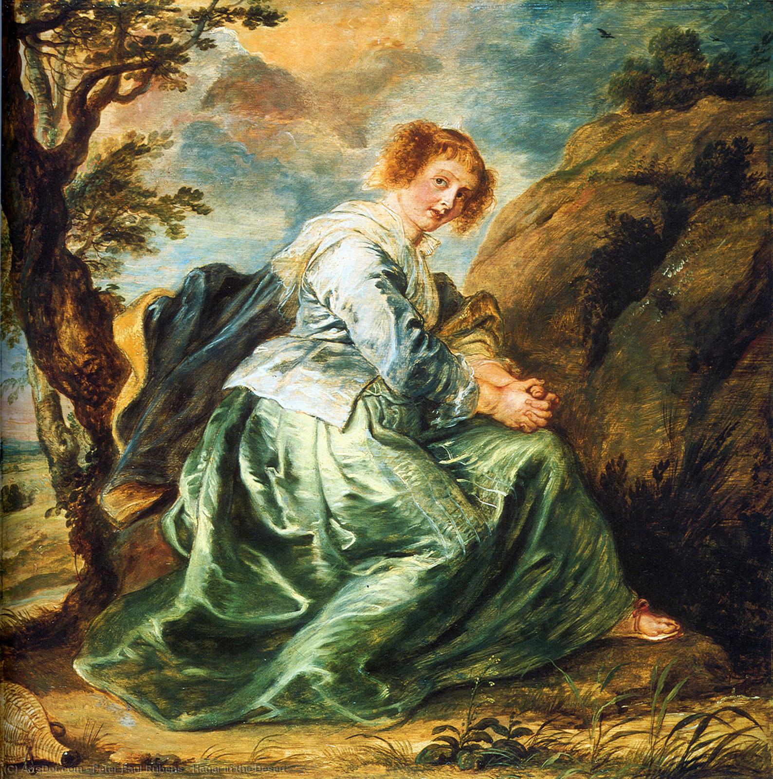 Hagar En El Desierto — Pedro Pablo Rubens