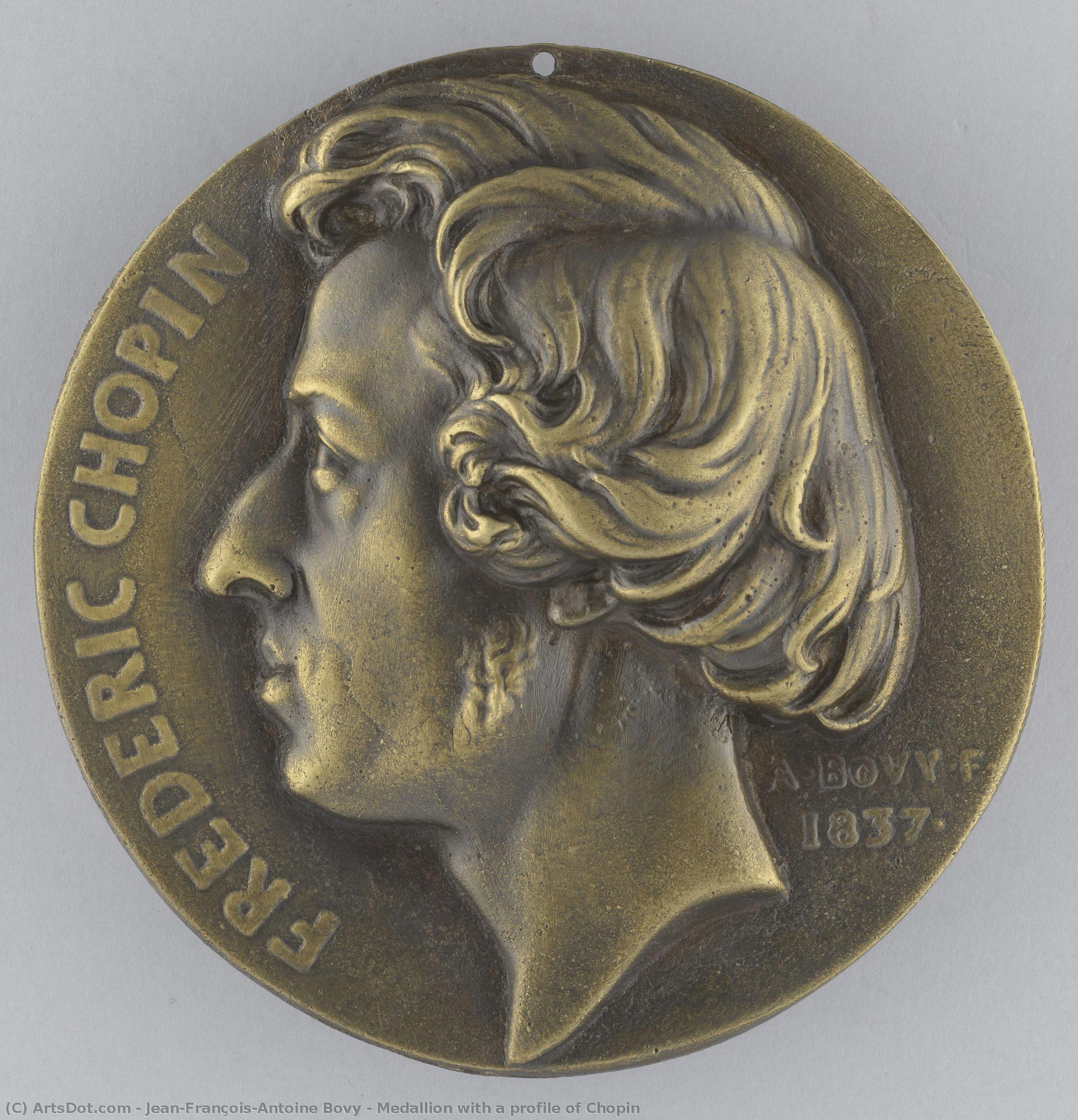 Medallion With A Profile Of Chopin — Jean-françois-antoine Bovy