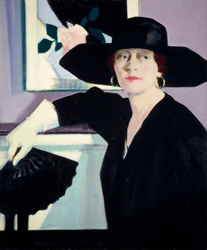Portrait Of A Lady In Black — Francis Campbell Bolleau Cadell