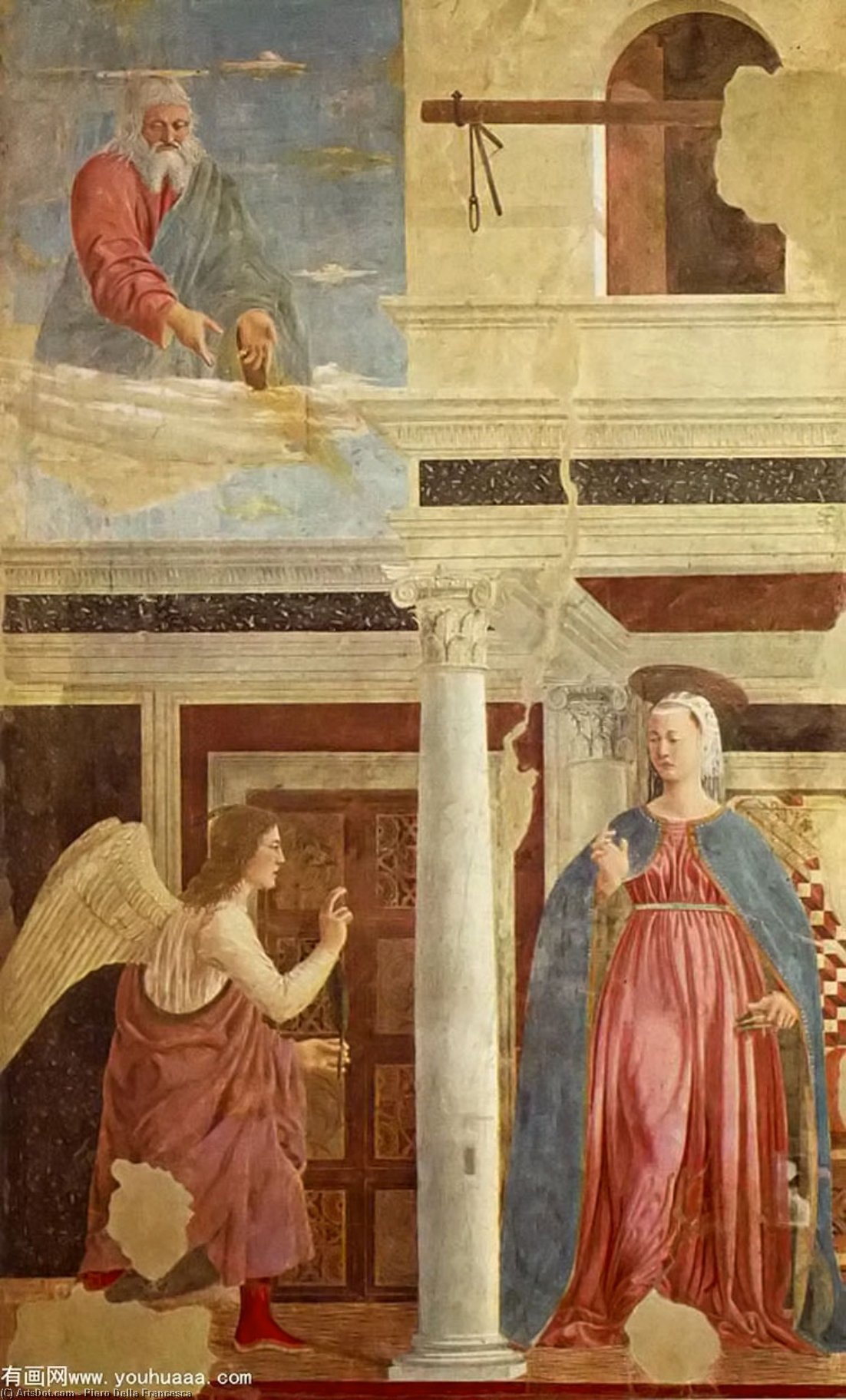El Ciclo De Arezzo - La Anunciación — Piero Della Francesca