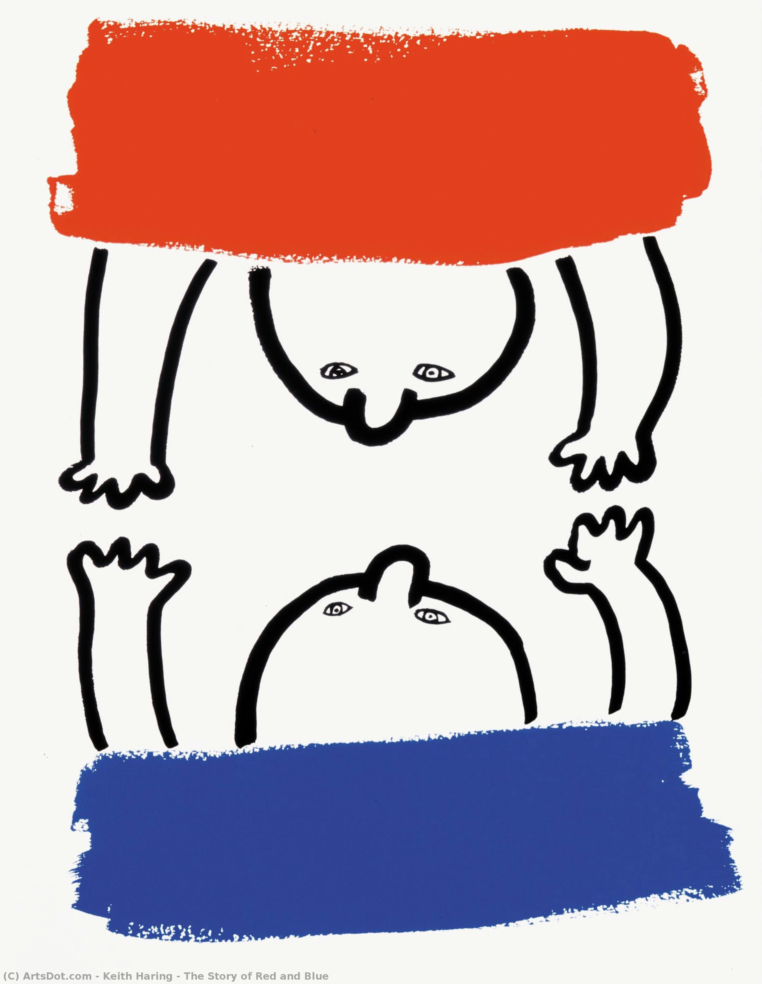 The Story Of Red And Blue — Keith Haring