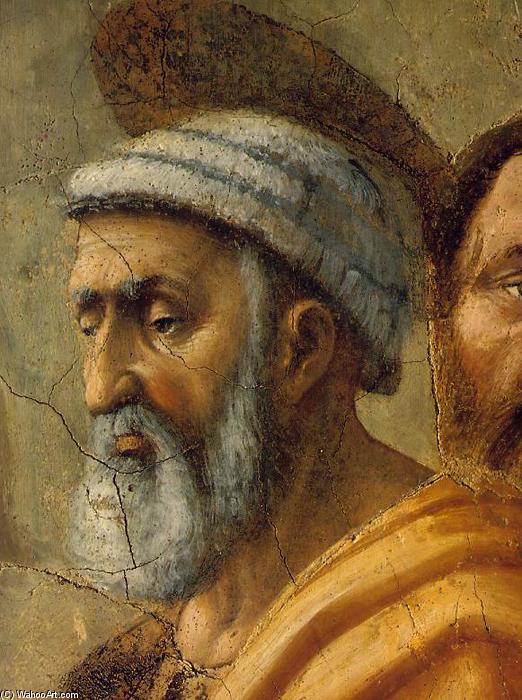 The Distribution Of Alms And The Death Of Ananias (detail) — Masaccio