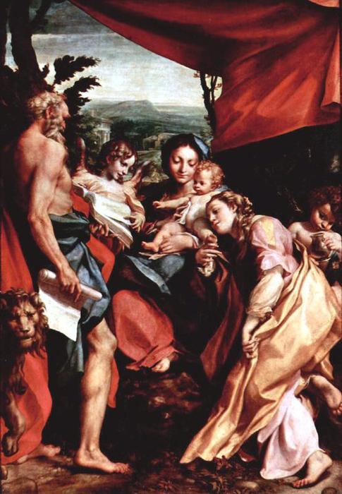The Holy Family With Saints — Antonio Allegri Da Correggio