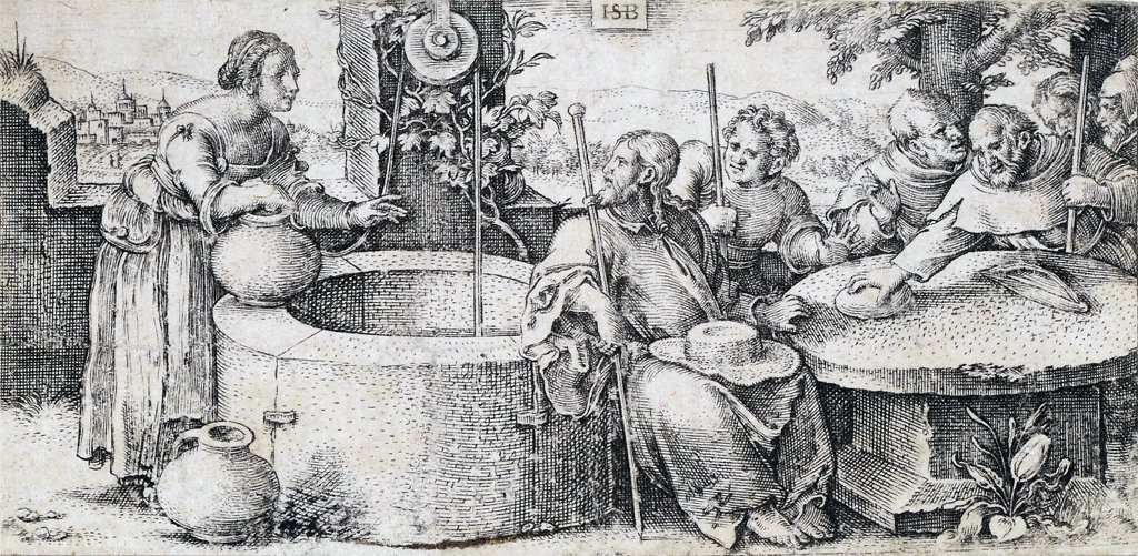 Christ And The Woman Of Samaria — Hans Sebald Beham
