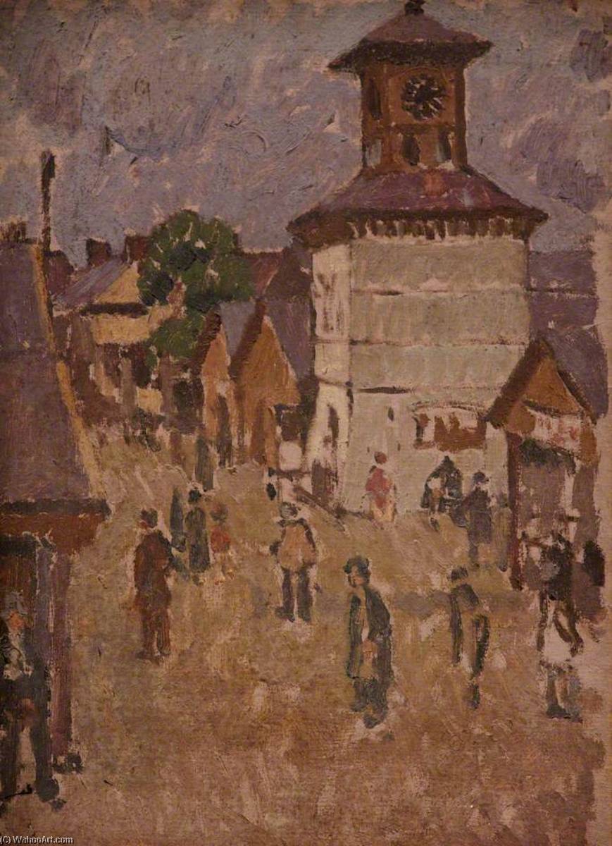 Carmarthen Market And Clock Tower — Edward Morland Lewis