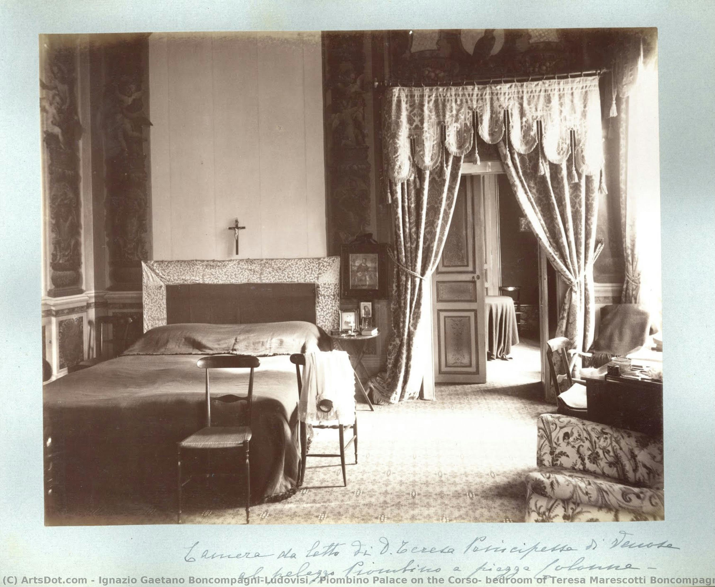 Piombino Palace On The Corso: Bedroom Of Teresa Marescotti Boncompagni Ludovisi — Ignazio Gaetano Boncompagni-ludovisi