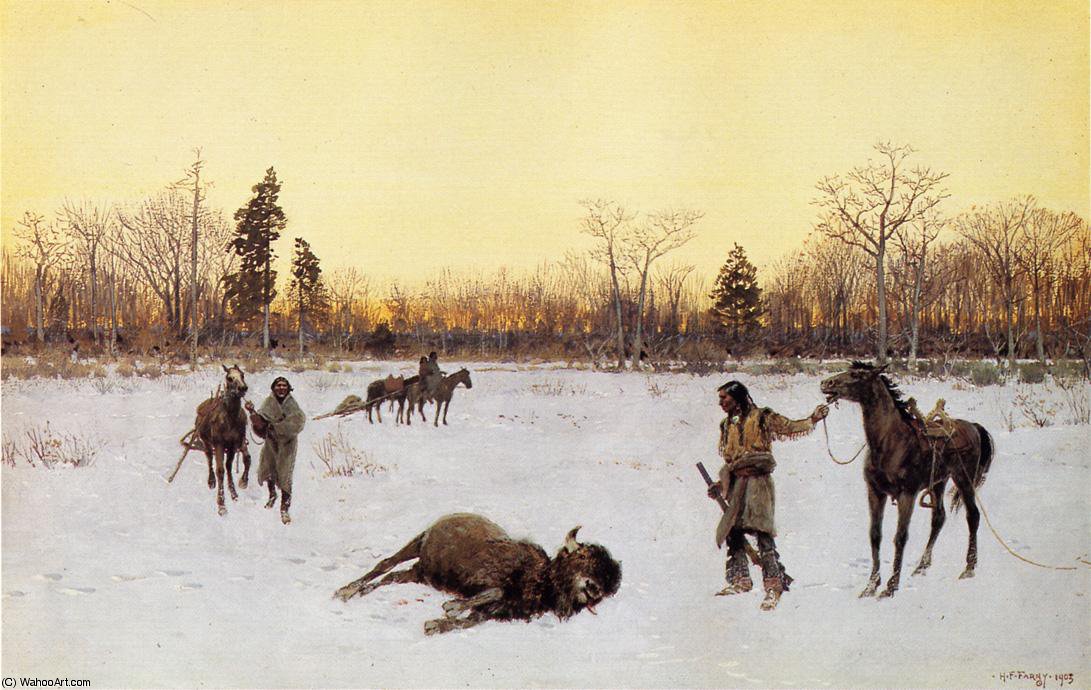 A Lucky Shot — Henry F Farny