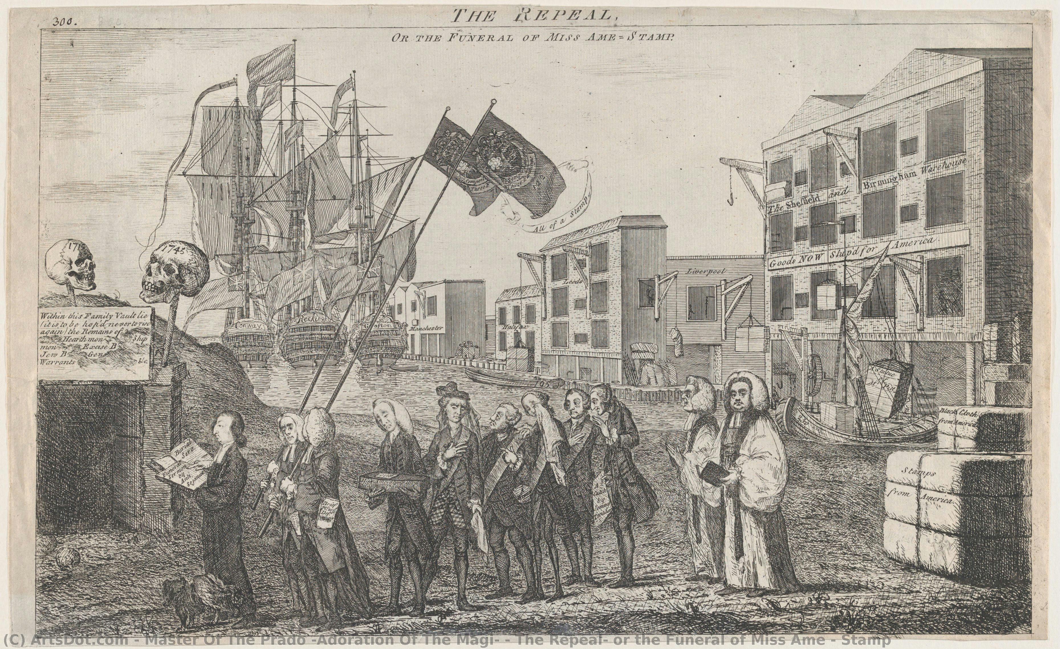 The Repeal, Or The Funeral Of Miss Ame - Stamp — Master Of The Prado --- Adoration Of The Magi