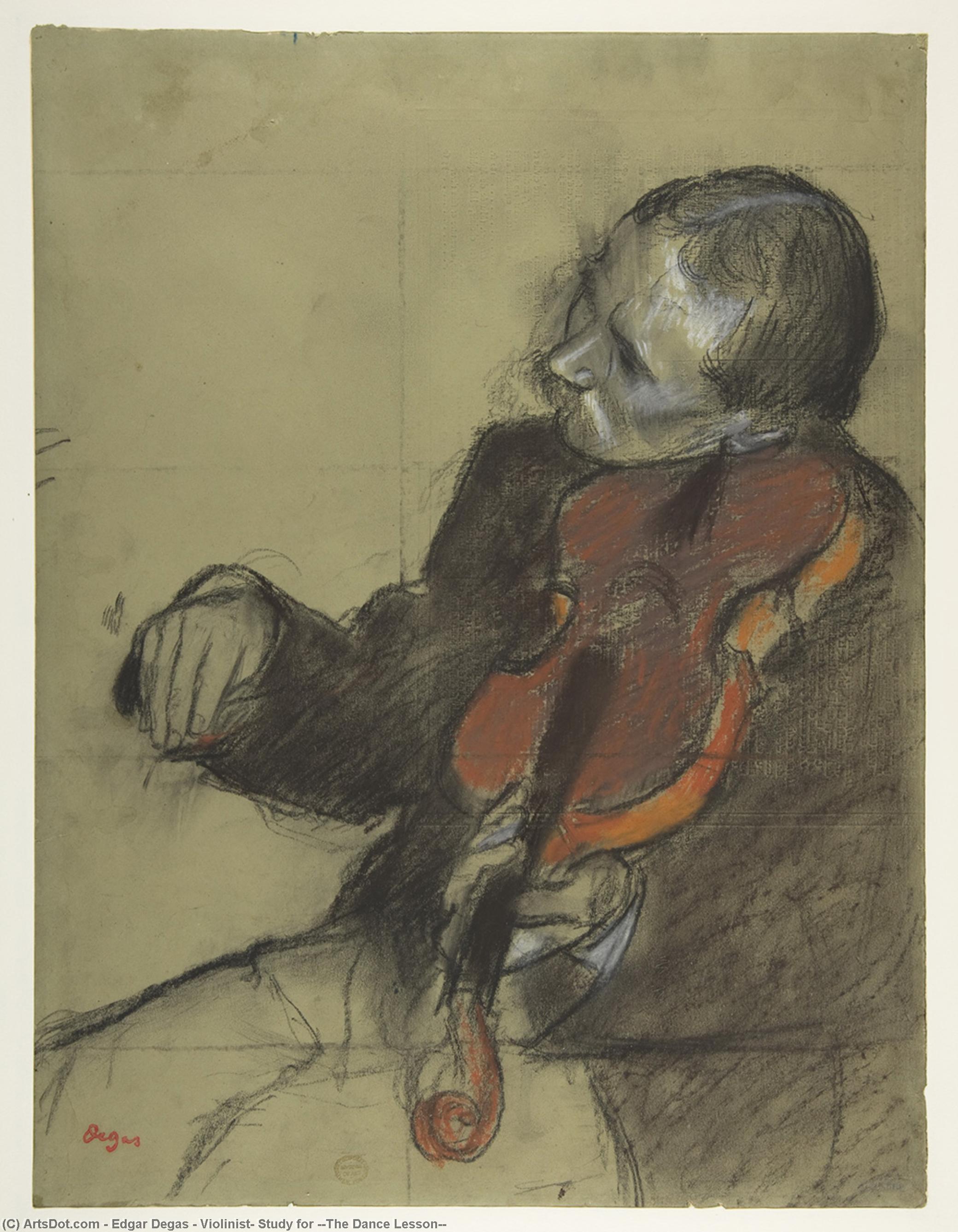 Klaviersolist, Studie Zu 'der Tanzlehrers' — Hilaire-germain-edgar Degas