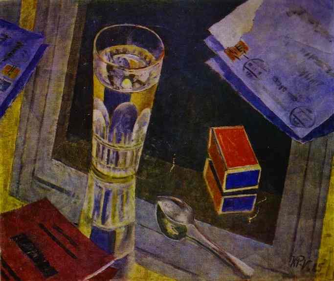 Still Life With Letters — Kuzma Petrov-vodkin