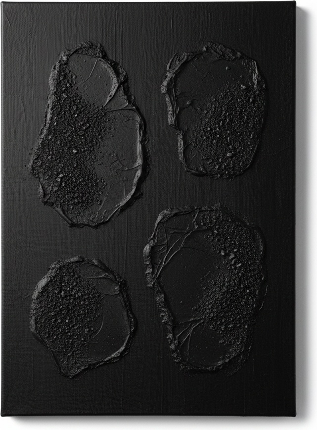 Monolithic Shadows: A Sculptural Study Of Obsidian Forms And Primordial Textures — David Moreau
