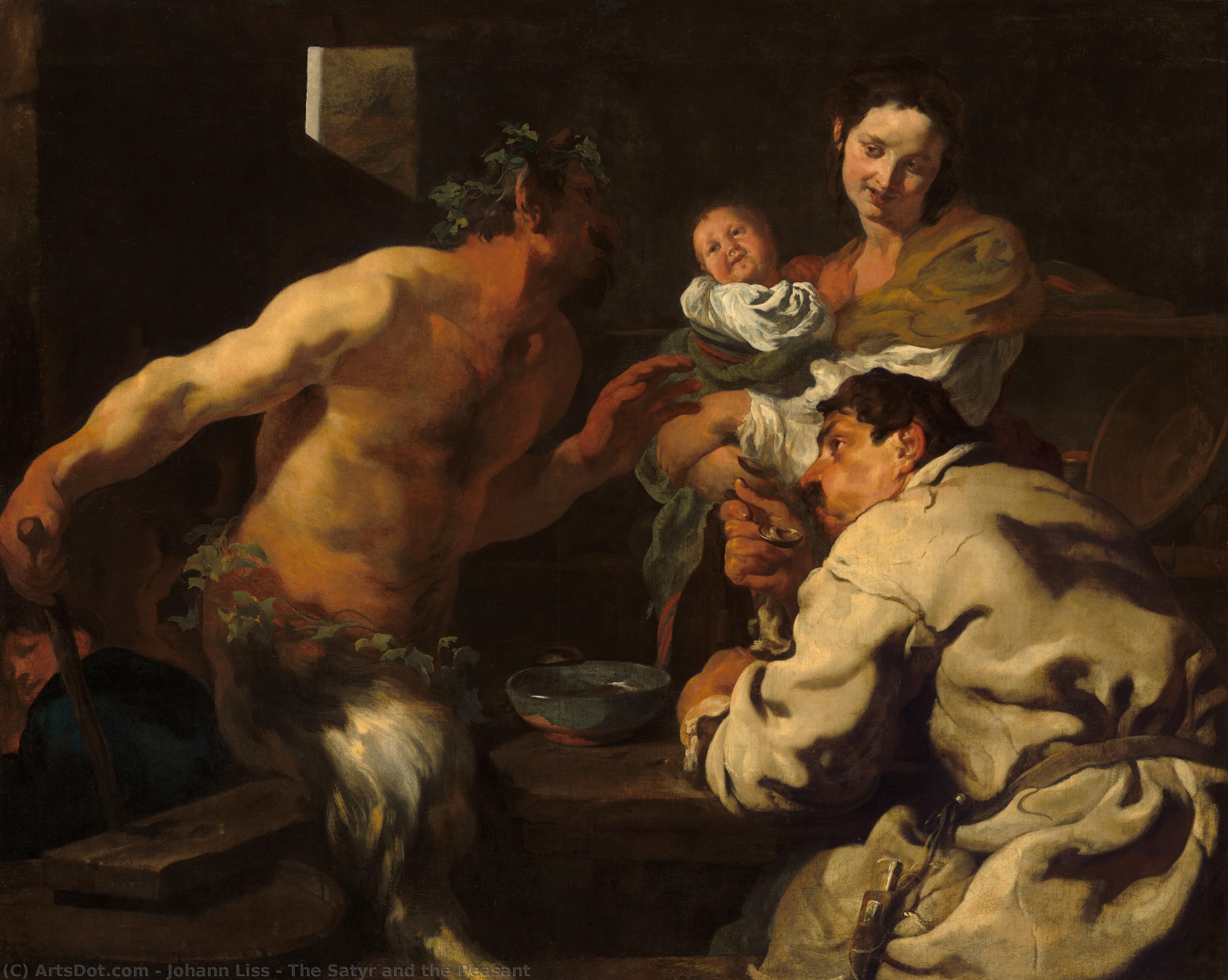 The Satyr And The Peasant — Johann Liss