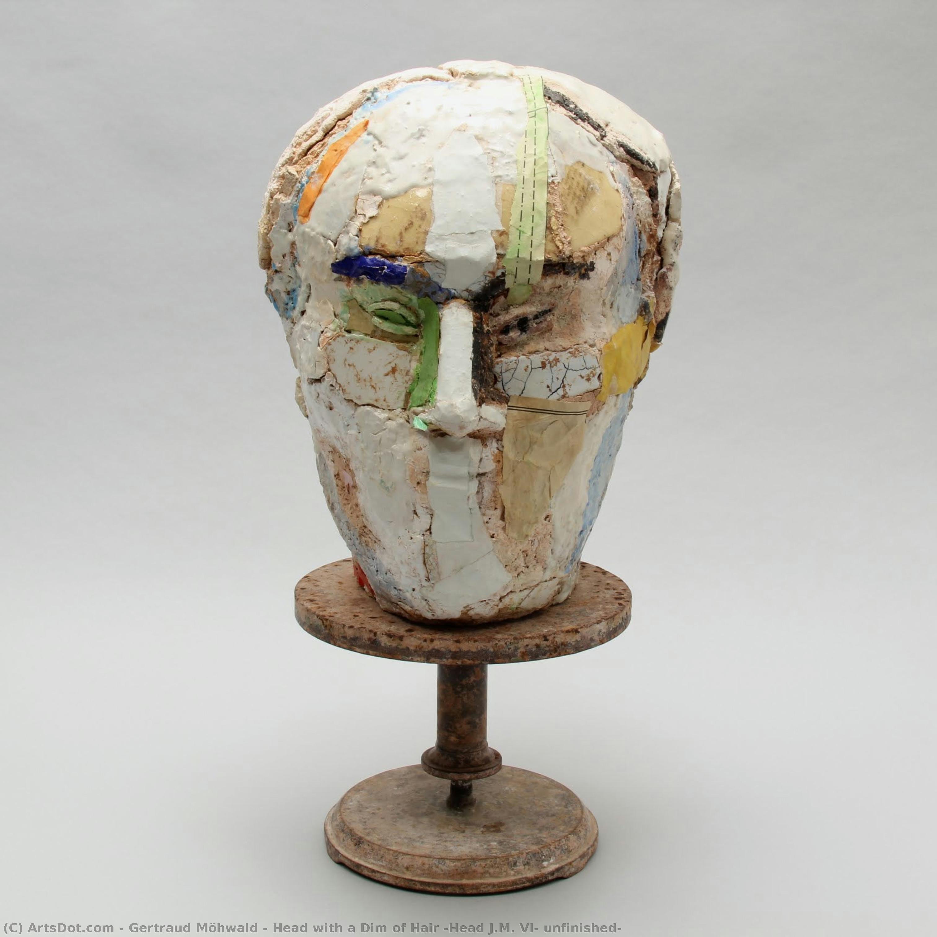 Head With A Dim Of Hair (head J.m. Vi, Unfinished) — Gertraud Möhwald