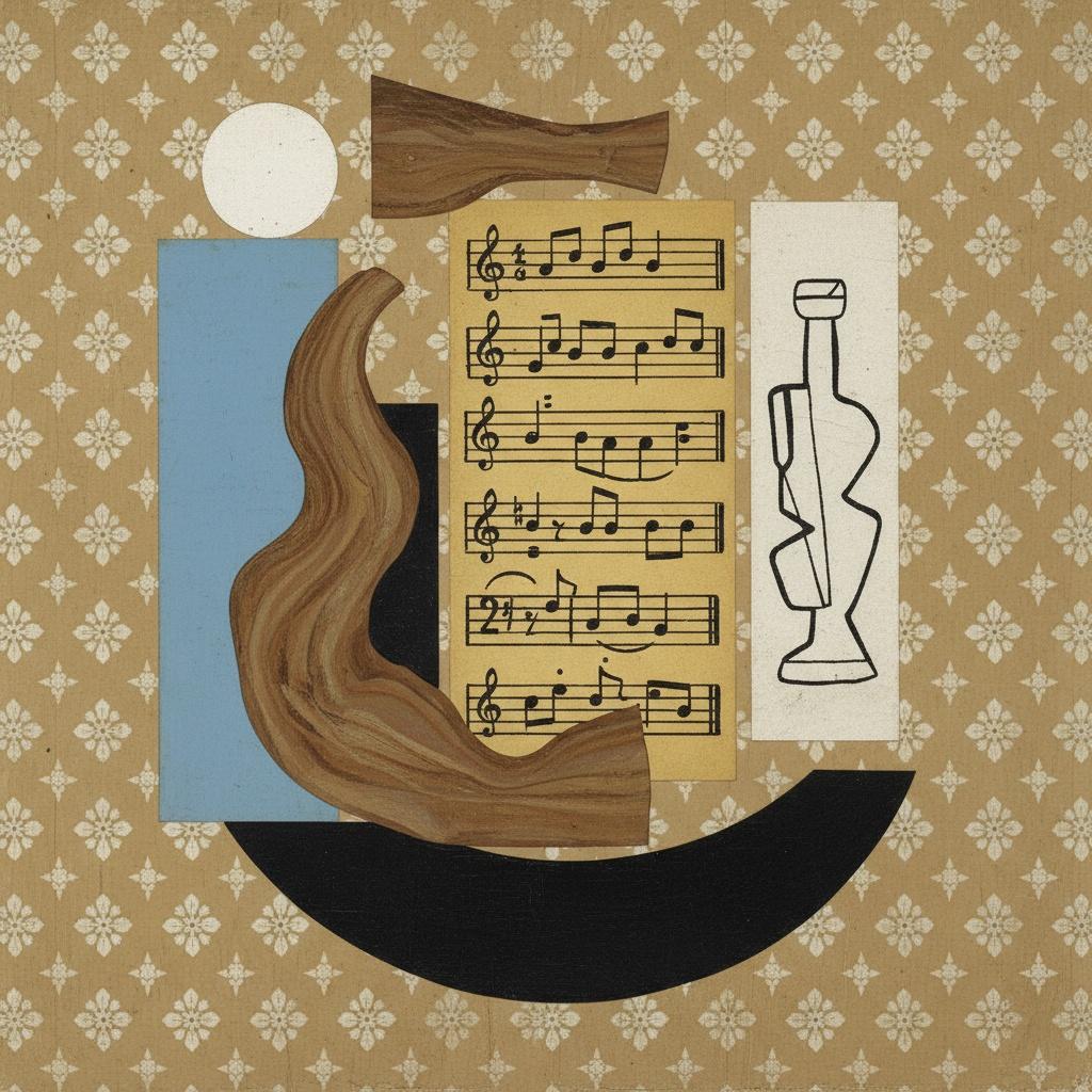 Rhythmic Fragments In Ochre: A Cubist Symphony — Marc Duvallier