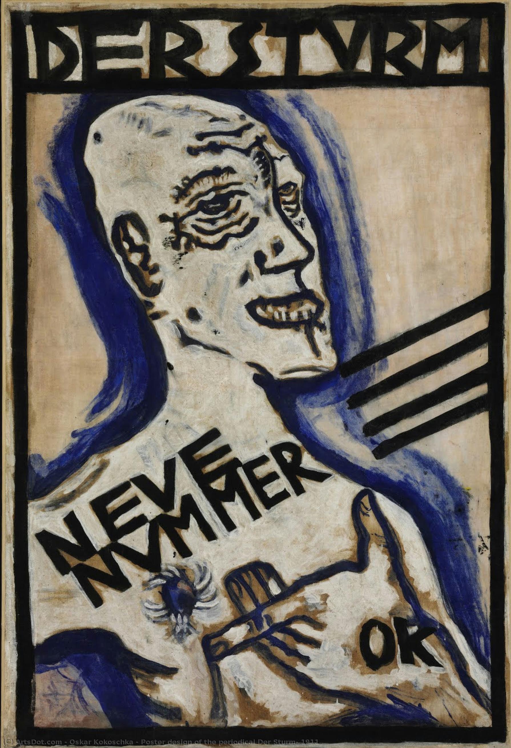 Poster Design Of The Periodical Der Sturm, 1911 — Оскар Кокошка