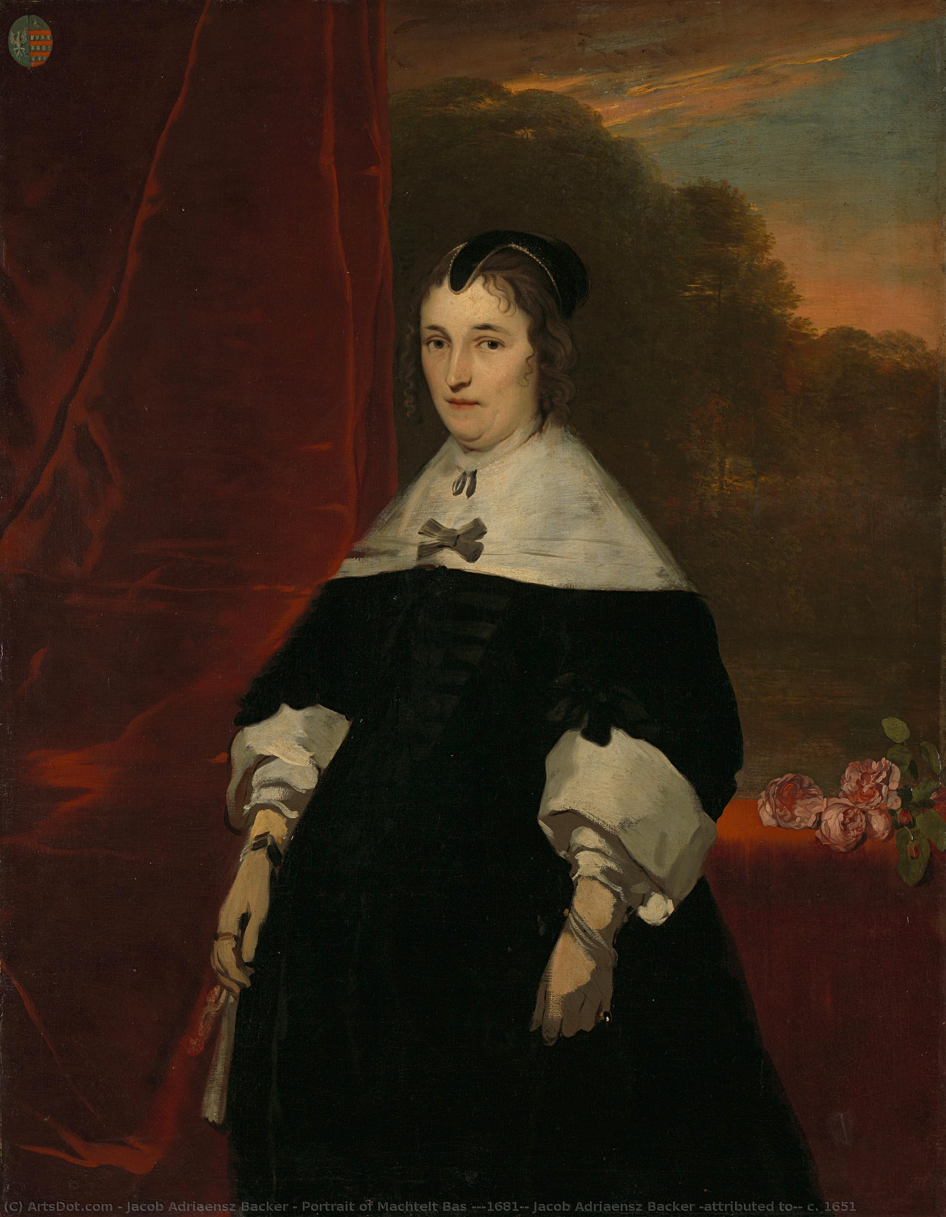 Portrait Of Machtelt Bas (?-1681), Jacob Adriaensz Backer (attributed To), C. 1651 — Jacob Adriaensz Backer