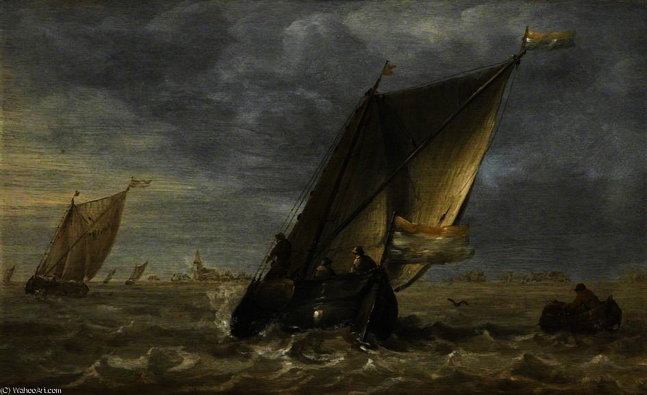 Fishing Boats In A Fresh Breeze — Abraham Hendricksz. Van Beyeren